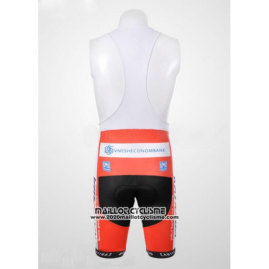 2012 Maillot Ciclismo Katusha Blanc et Orange Manches Courtes et Cuissard